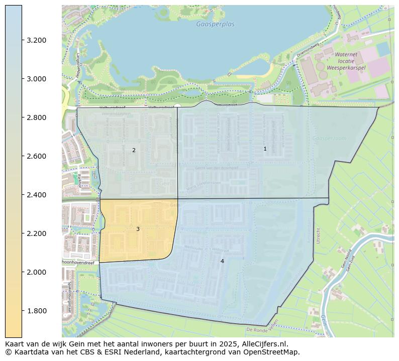 Afbeelding van de wijk Gein op de kaart.