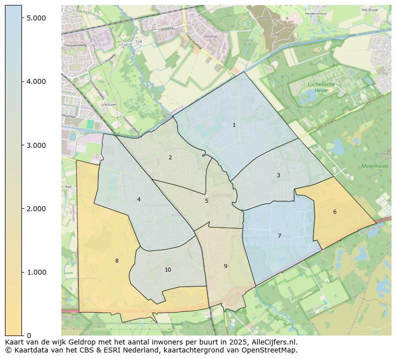 Afbeelding van de wijk Geldrop op de kaart.