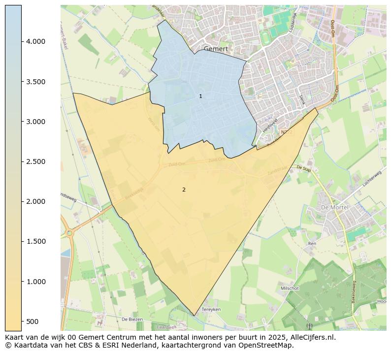 Afbeelding van de wijk Gemert-Centrum op de kaart.