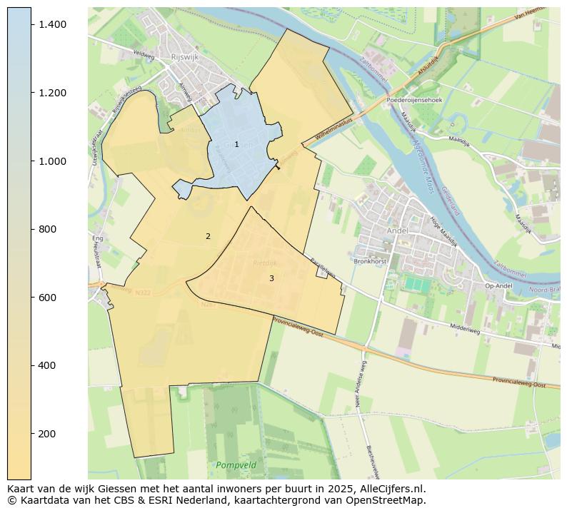 Afbeelding van de wijk Giessen op de kaart.
