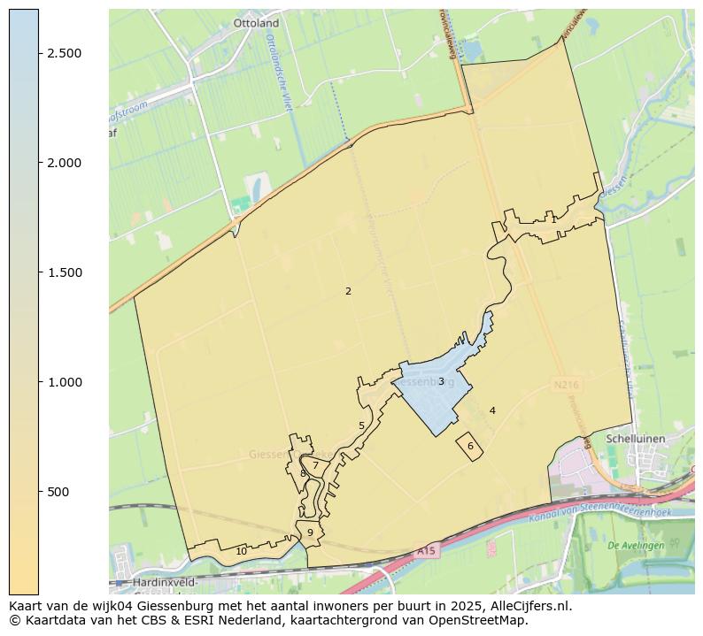 Afbeelding van de wijk Giessenburg op de kaart.