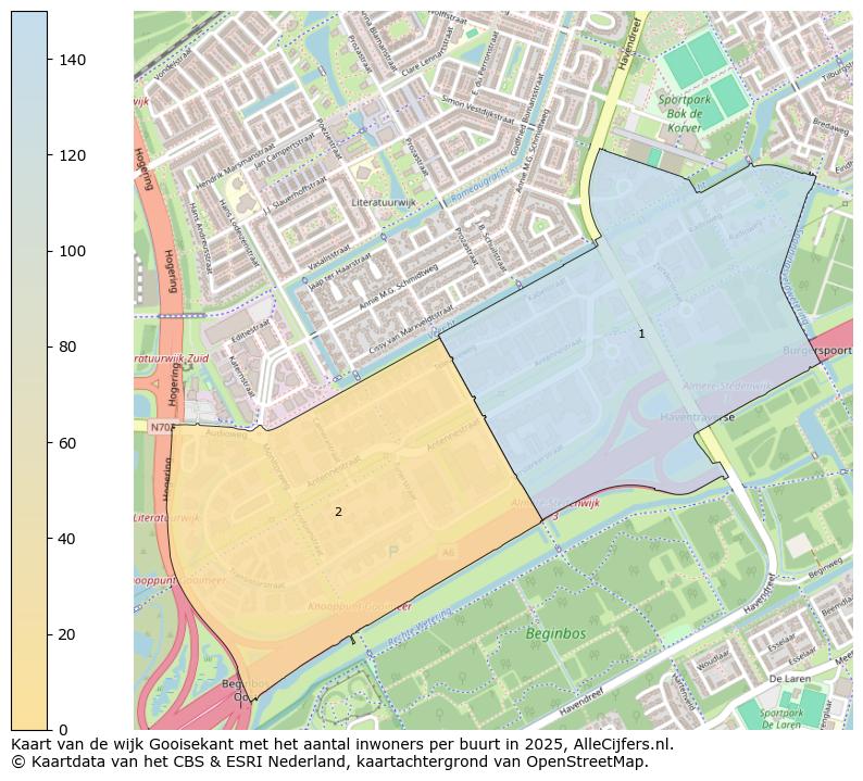 Afbeelding van de wijk Gooisekant op de kaart.