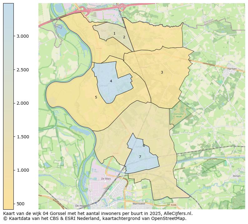 Afbeelding van de wijk Gorssel op de kaart.