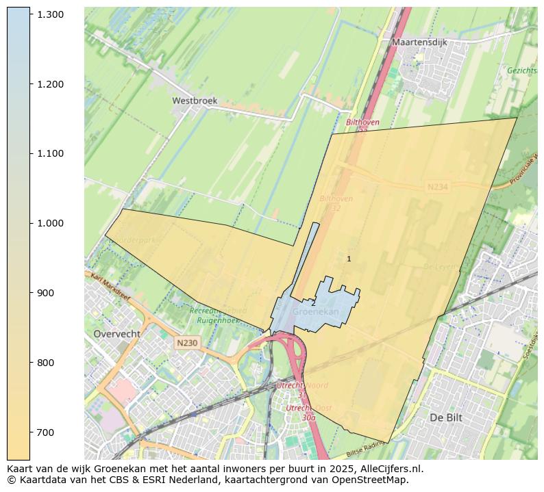 Afbeelding van de wijk Groenekan op de kaart.