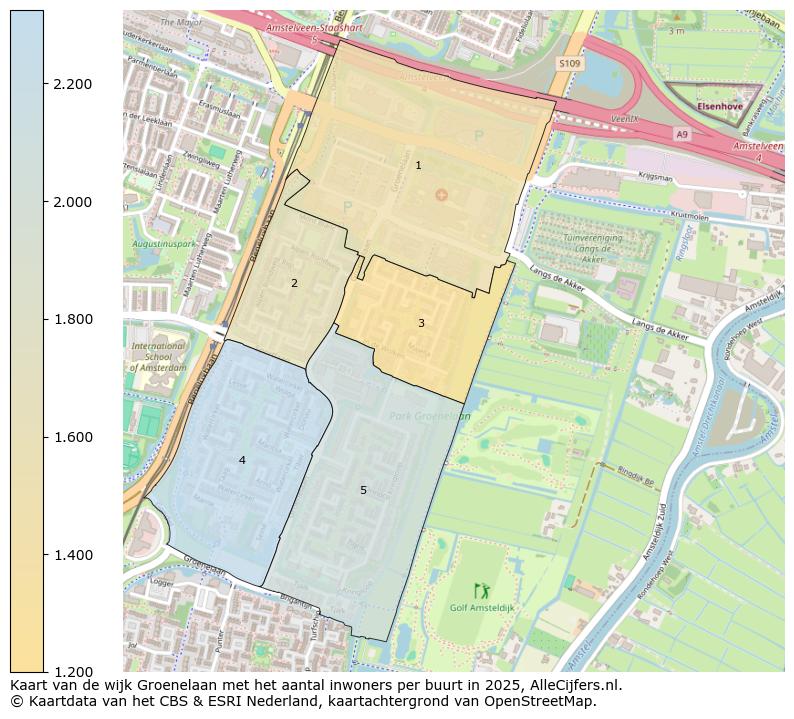 Afbeelding van de wijk Groenelaan op de kaart.