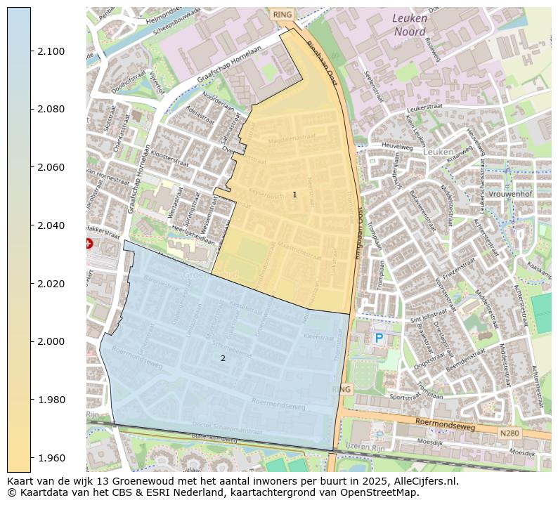 Afbeelding van de wijk Groenewoud op de kaart.