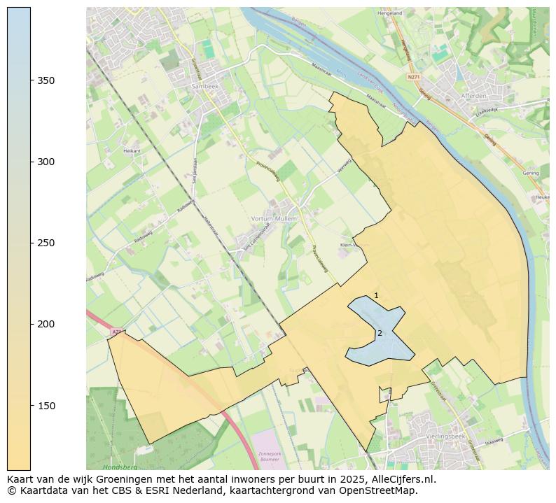 Afbeelding van de wijk Groeningen op de kaart.