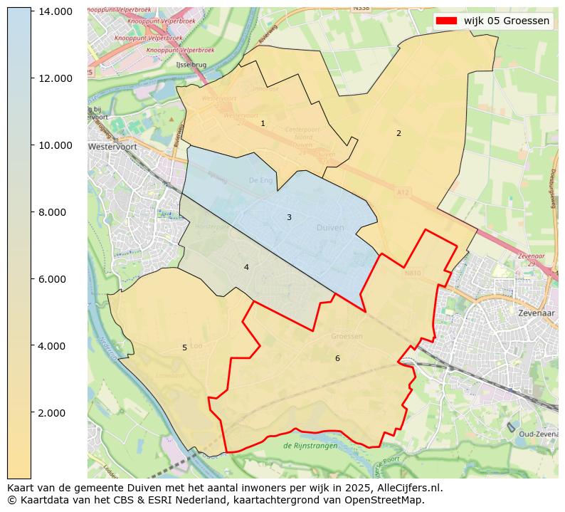 Afbeelding van de wijk Groessen op de kaart.