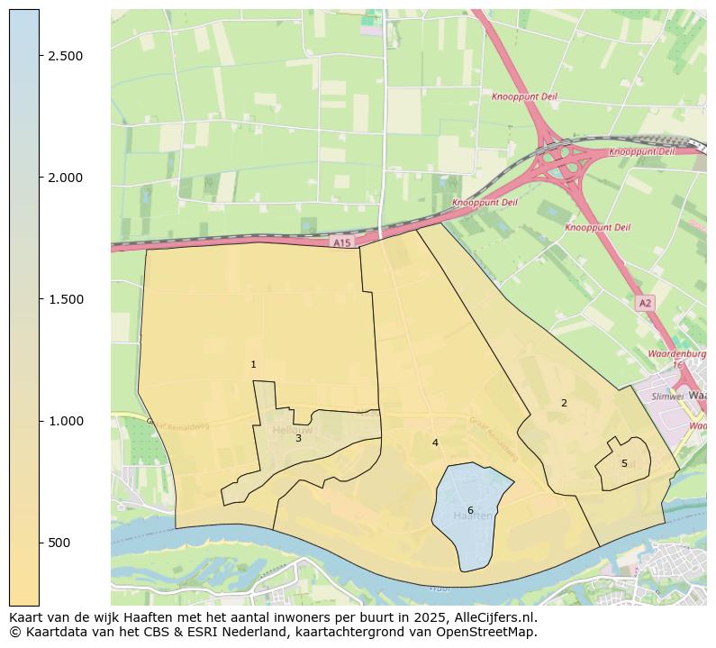 Afbeelding van de wijk Haaften op de kaart.