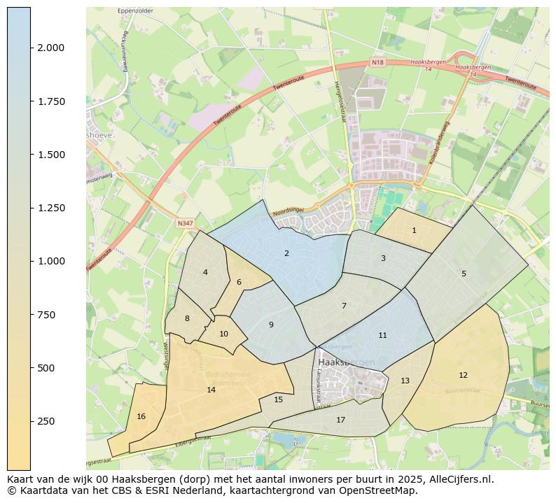 Afbeelding van de wijk Haaksbergen (dorp) op de kaart.