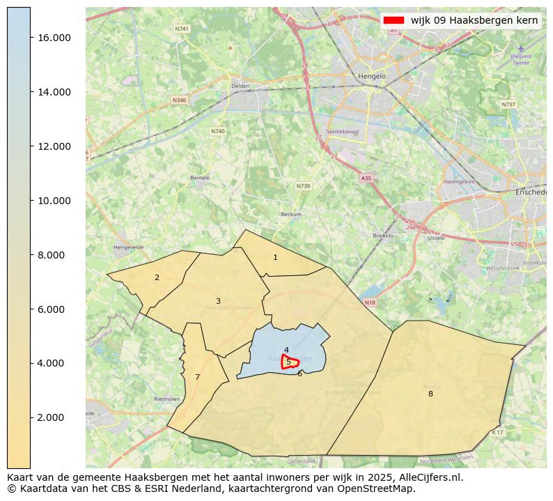 Afbeelding van de wijk Haaksbergen-kern op de kaart.