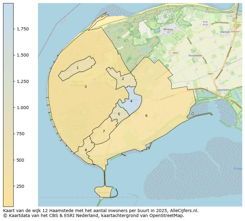 Afbeelding van de wijk Haamstede op de kaart.