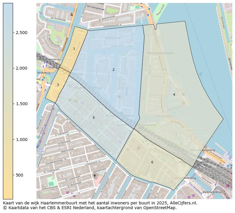 Afbeelding van de wijk Haarlemmerbuurt op de kaart.