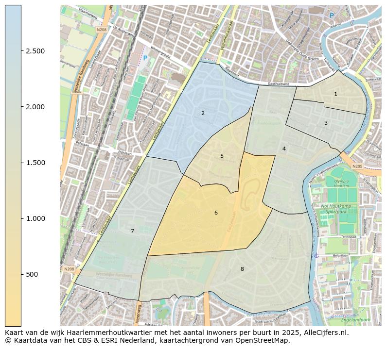 Afbeelding van de wijk Haarlemmerhoutkwartier op de kaart.