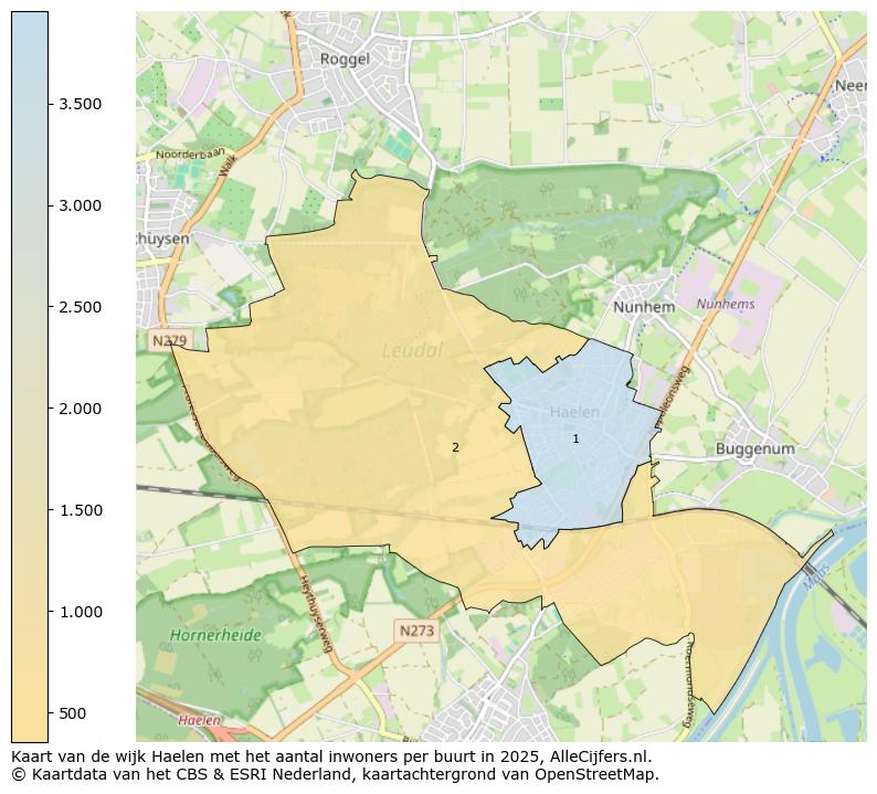 Afbeelding van de wijk Haelen op de kaart.