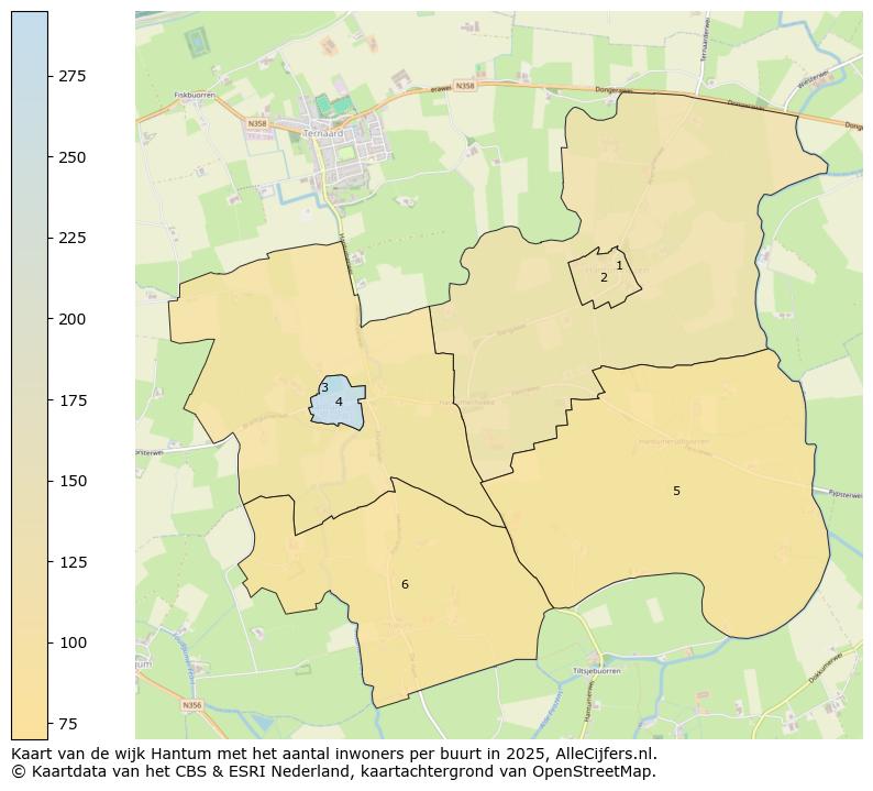 Afbeelding van de wijk Hantum op de kaart.