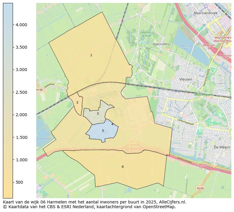 Afbeelding van de wijk Harmelen op de kaart.