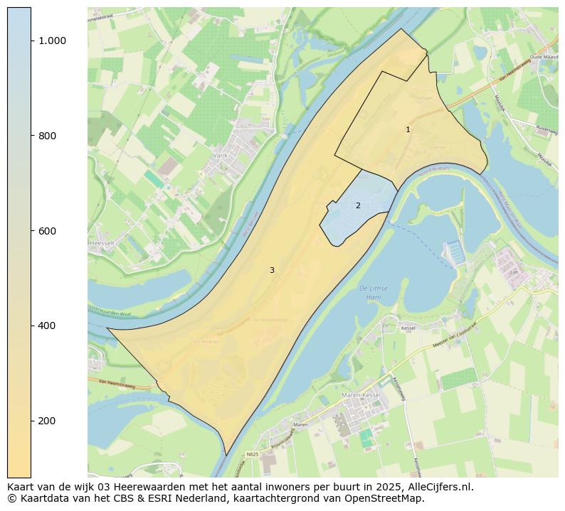 Afbeelding van de wijk Heerewaarden op de kaart.