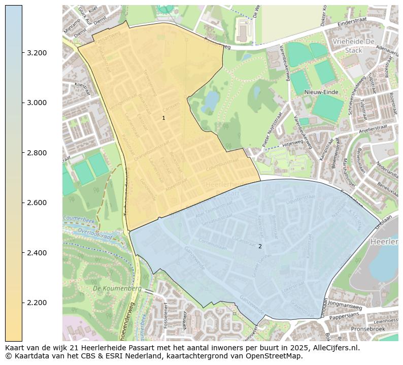 Afbeelding van de wijk Heerlerheide - Passart op de kaart.
