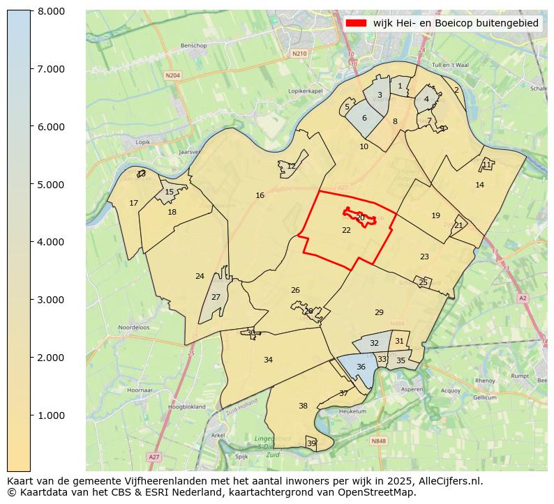 Afbeelding van de wijk Hei- en Boeicop buitengebied op de kaart.