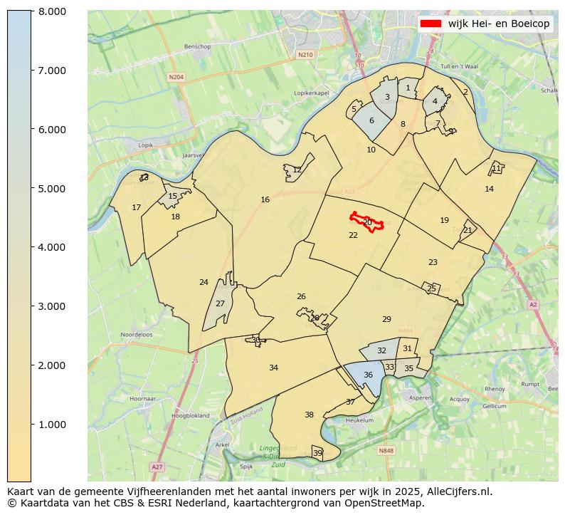 Afbeelding van de wijk Hei- en Boeicop op de kaart.