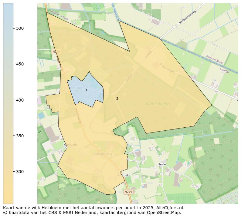 Afbeelding van de wijk Heibloem op de kaart.
