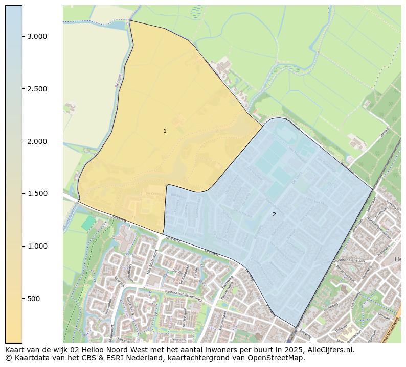 Afbeelding van de wijk Heiloo Noord-West op de kaart.