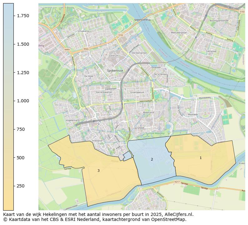 Afbeelding van de wijk Hekelingen op de kaart.