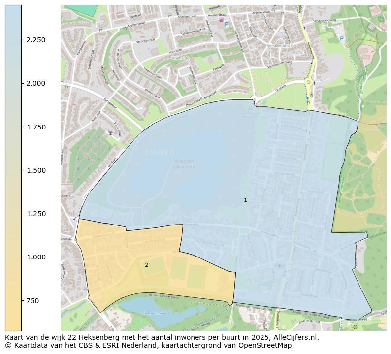 Afbeelding van de wijk Heksenberg op de kaart.