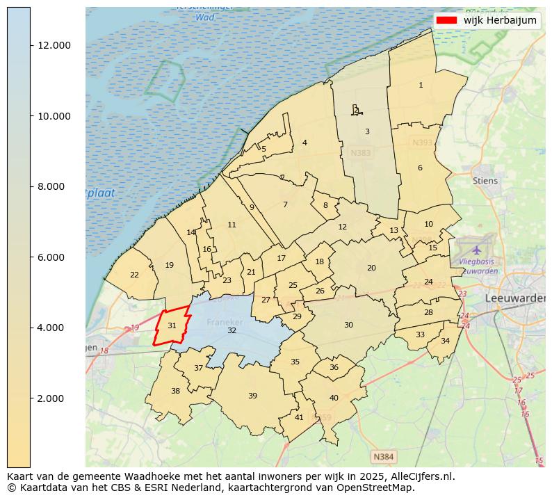 Afbeelding van de wijk Herbaijum op de kaart.