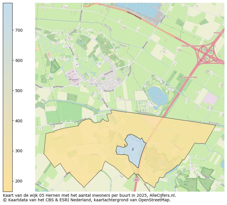Afbeelding van de wijk Hernen op de kaart.