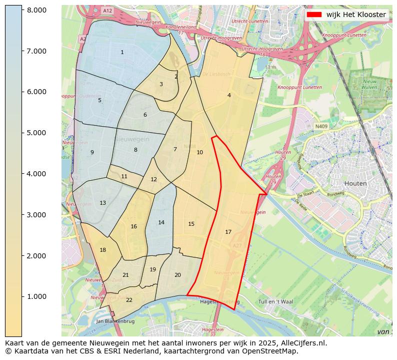 Afbeelding van de wijk Het Klooster op de kaart.
