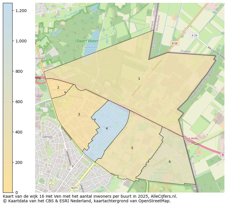 Afbeelding van de wijk Het Ven op de kaart.