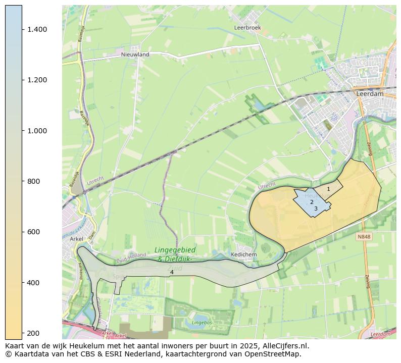 Afbeelding van de wijk Heukelum op de kaart.