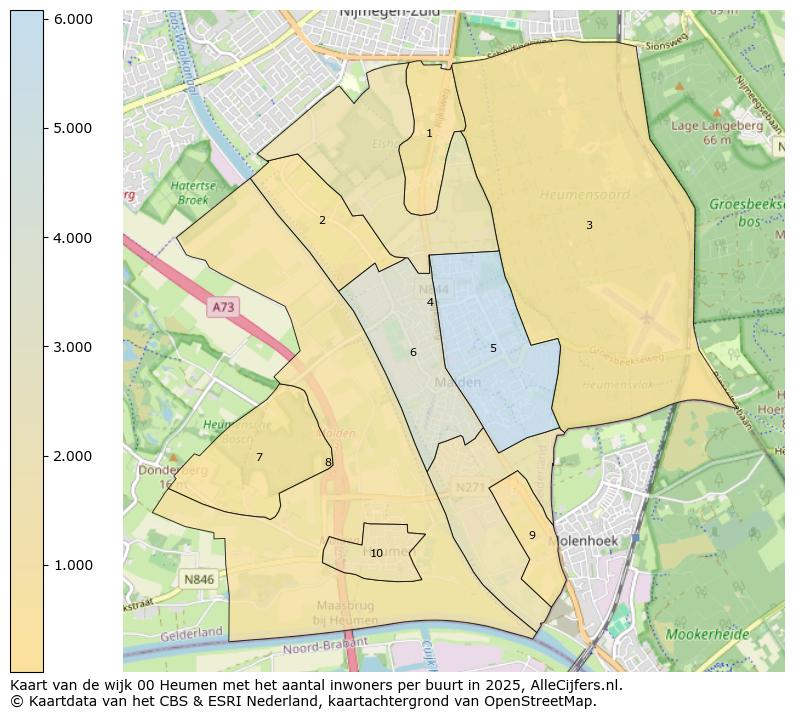 Afbeelding van de wijk Heumen op de kaart.