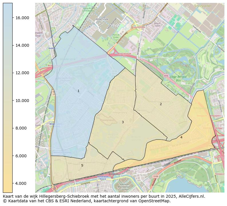 Afbeelding van de wijk Hillegersberg-Schiebroek op de kaart.