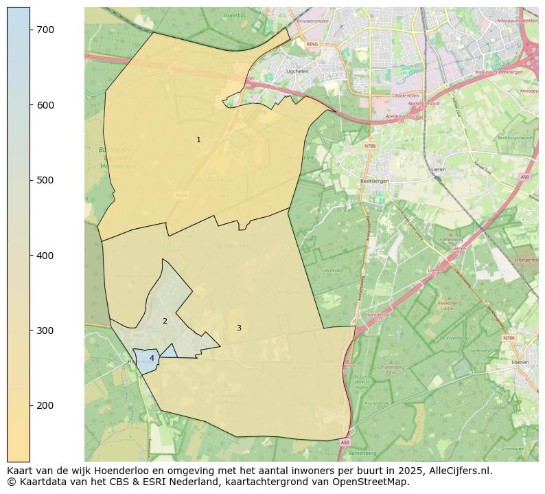 Afbeelding van de wijk Hoenderloo en omgeving op de kaart.