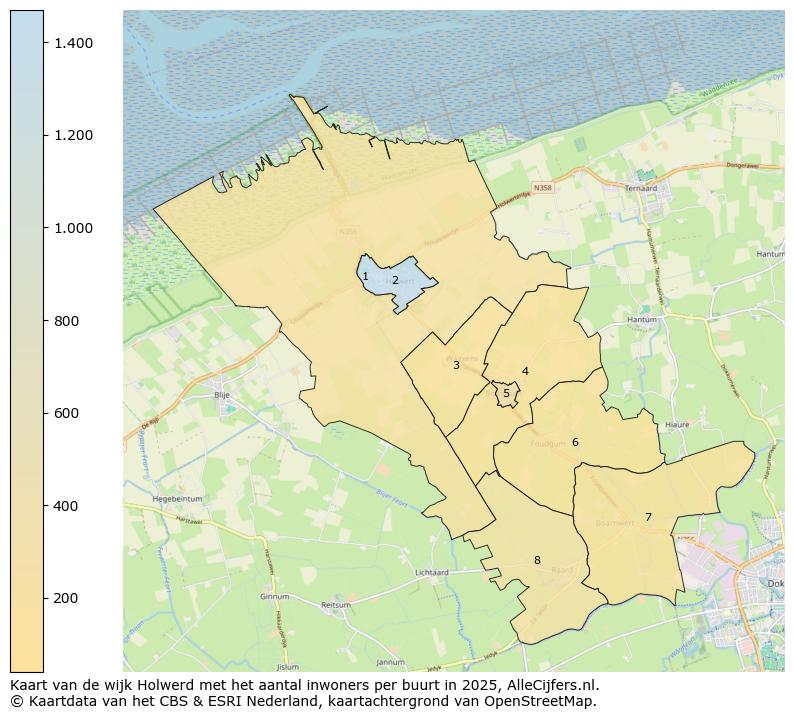 Afbeelding van de wijk Holwerd op de kaart.