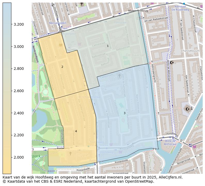 Afbeelding van de wijk Hoofdweg en omgeving op de kaart.
