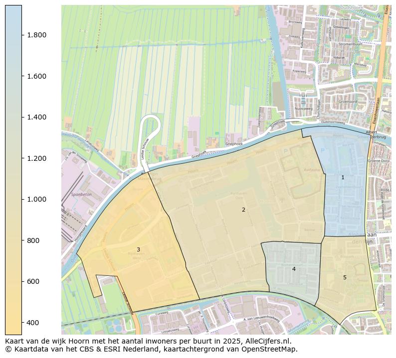 Afbeelding van de wijk Hoorn op de kaart.