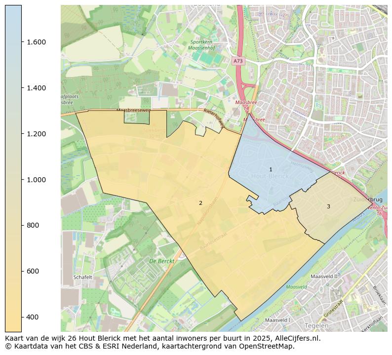 Afbeelding van de wijk Hout-Blerick op de kaart.