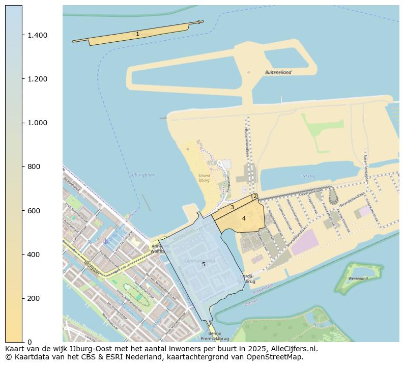 Afbeelding van de wijk IJburg-Oost op de kaart.