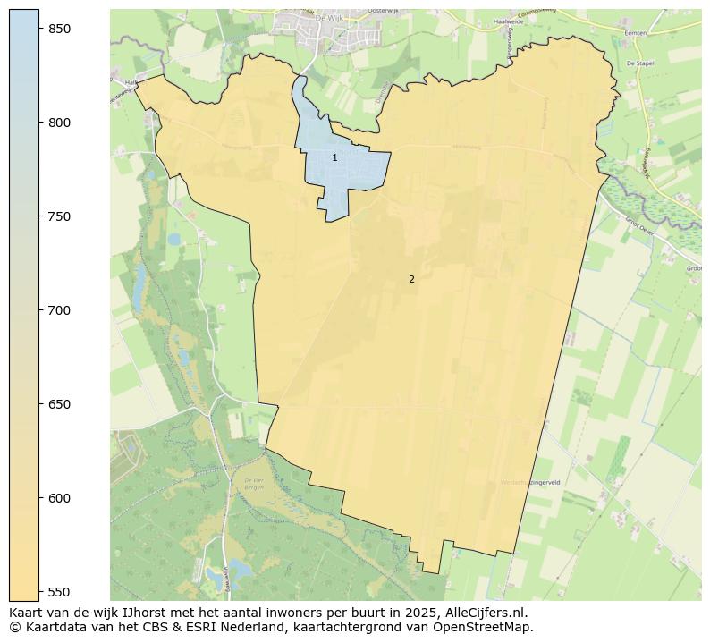Afbeelding van de wijk IJhorst op de kaart.