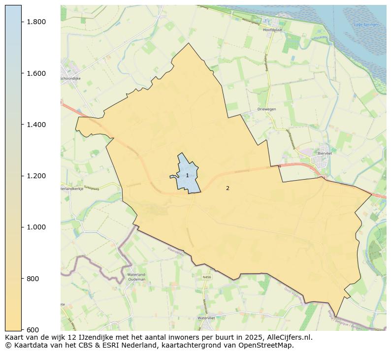 Afbeelding van de wijk IJzendijke op de kaart.