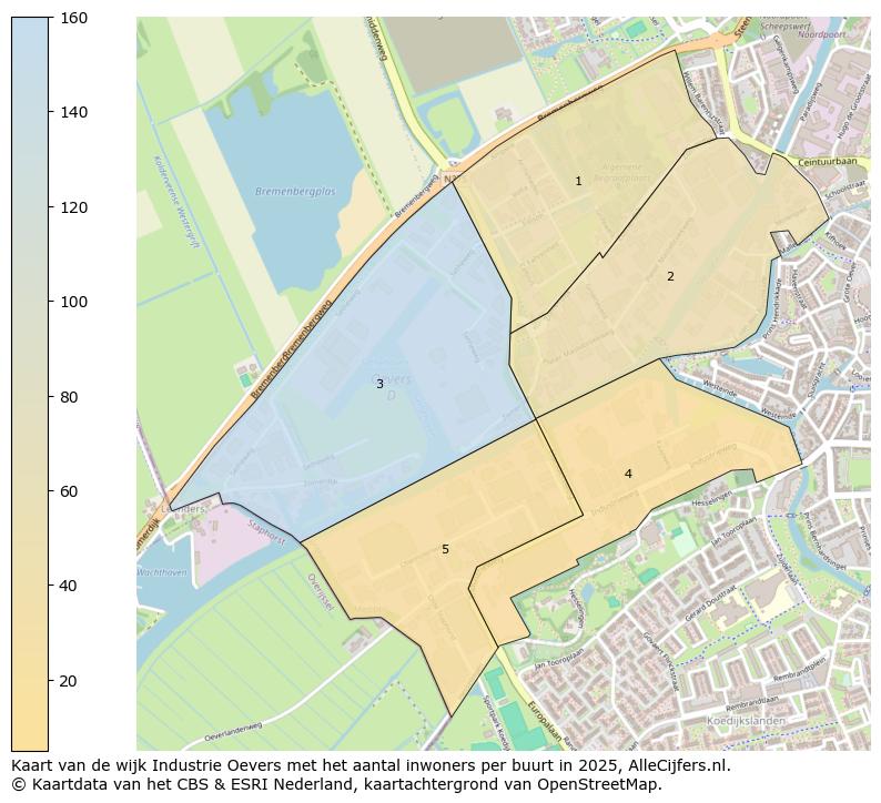 Afbeelding van de wijk Industrie Oevers op de kaart.