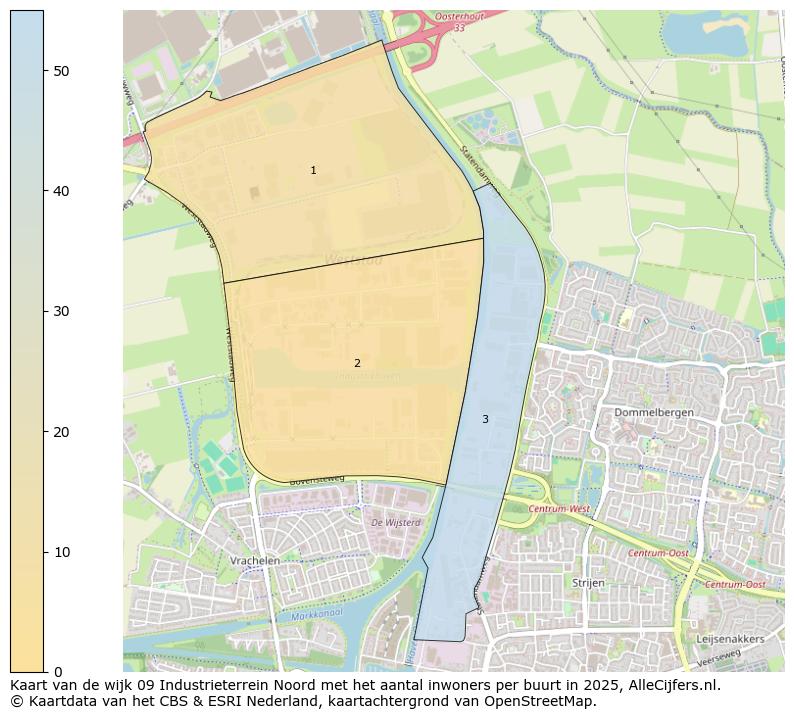 Afbeelding van de wijk Industrieterrein Noord op de kaart.