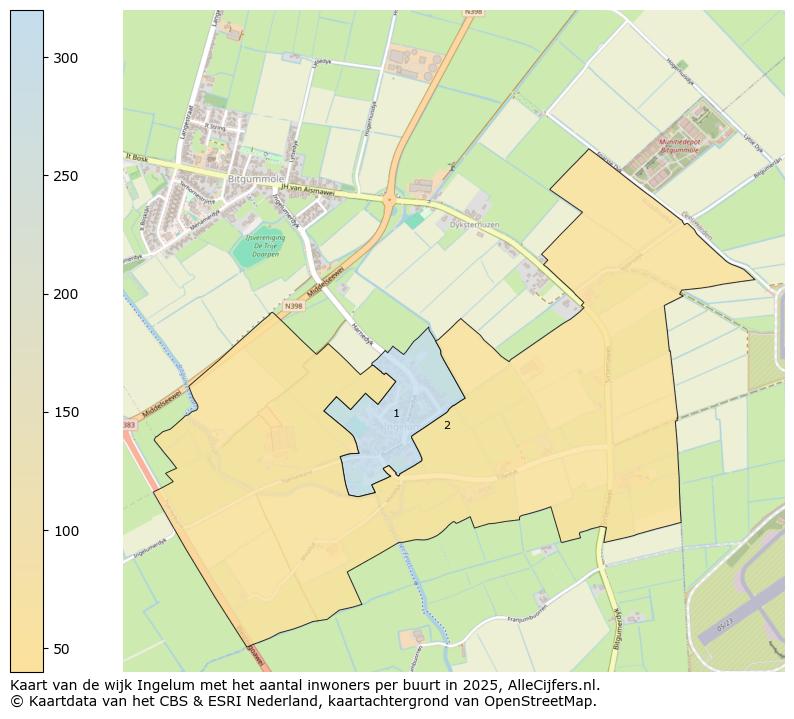 Afbeelding van de wijk Ingelum op de kaart.