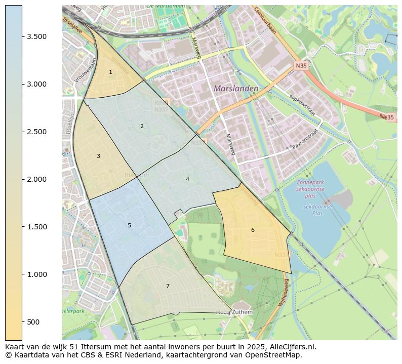 Afbeelding van de wijk Ittersum op de kaart.