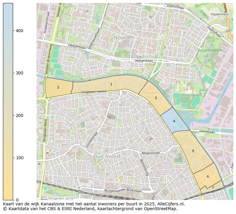 Afbeelding van de wijk Kanaalzone op de kaart.