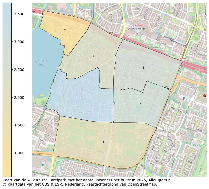 Afbeelding van de wijk Keizer Karelpark op de kaart.